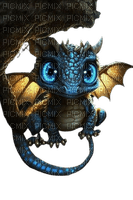 dragon bleu - png gratis