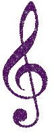 Purple Music Note - GIF animado gratis