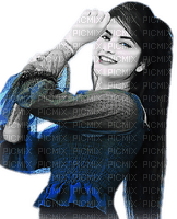 soave woman bollywood priyanka  black white blue - zdarma png