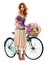 Kaz_Creations Woman Femme Colours Colour-Girls Bicycle Bike - png gratis