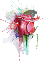 Malowanie Róża farba - kostenlos png