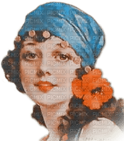 soave woman gypsy vintage blue  orange - gratis png