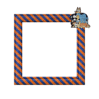 Small Blue/Orange Frame - Free PNG
