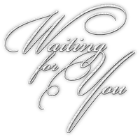 soave text waiting for you white - kostenlos png