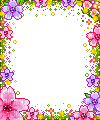 pixel floral frame - Free animated GIF