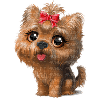 Un perro con lazo rojo - ücretsiz png
