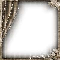 soave frame curtain fantasy autumn leaves sepia - Free PNG