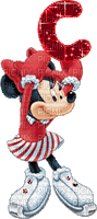 image encre animé effet lettre C Minnie Disney effet rose briller edited by me - Gratis animerad GIF