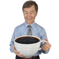 man men mann homme coffee kaffee fun cup tube human person people - PNG gratuit