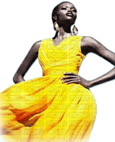 soave woman africa fashion summer yellow - фрее пнг