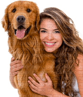 Woman with her dog. Leila - ücretsiz png