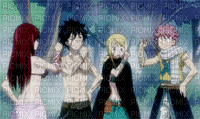 Erza,Grey,Lucy et Natsu - Darmowy animowany GIF