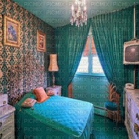 Teal Bedroom - PNG gratuit