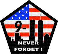 Kaz_Creations Logo Text Never Forget 9-11 - PNG gratuit