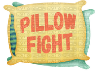 Pillow Fight Journal Card wordart - bezmaksas png
