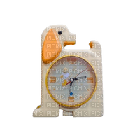 funny weird orange dog clock - ingyenes png