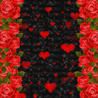 Background.Gif. Roses. Heart. Red. Black. Leila