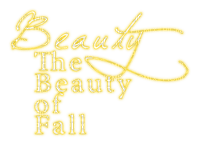 The Beauty Of Fall.Text.White.Yellow - фрее пнг