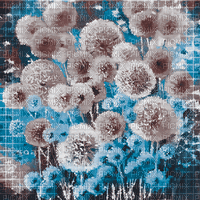 soave background animated painting field flowers - 無料のアニメーション GIF