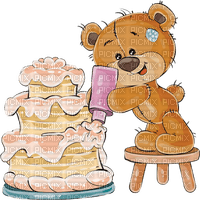 Teddy. Cakes. Birthday. Love. Leila - png gratis