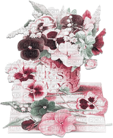 soave deco vintage flowers vase table spring - darmowe png