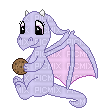 Pixel Dragon With Cookie - GIF animé gratuit