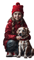 loly33 enfant chien automne - PNG gratuit