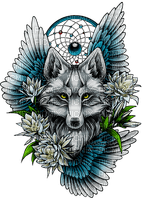 dreamcatcher wolf - Free PNG
