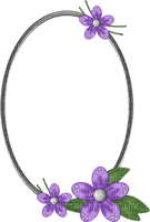Kaz_Creations Deco Oval Frame Flowers Colours - δωρεάν png