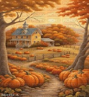 loly33 fond maison automne - Free PNG