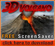 3D volcano Screensaver ad - GIF animé gratuit
