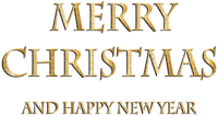 Merry Christmas.text.Gold.Victoriabea - PNG gratuit