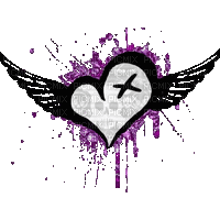Emo goth heart - 免费动画 GIF