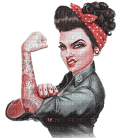 soave woman vintage rockabilly pink teal - png ฟรี