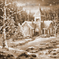Y.A.M._Winter background Sepia - Gratis geanimeerde GIF