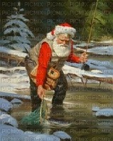 Santa fishing bp - Free PNG