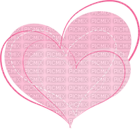 Coeur rose pink heart coeurs roses hearts - gratis png