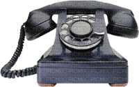 Vintage Telephone black - nemokama png