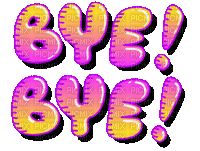 bey bey text - Безплатен анимиран GIF