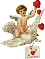 amor angel child ange engel valentine  love cher amor Valentin Valentinstag deco tube heart herz coeur bird - bezmaksas png