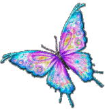 chantalmi papillon butterfly blue bleu - Δωρεάν κινούμενο GIF