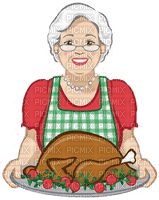 grandmother - nagymama tálal - png gratis