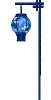 Animated Asian Lantern.Blue - By KittyKatLuv65 - Безплатен анимиран GIF