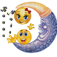 lune bonne nuit - Nemokamas animacinis gif