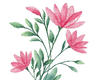 pink flowers paint - Gratis geanimeerde GIF