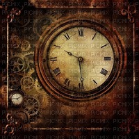 Steampunk.Clock.Reloj.Brown.Victoriabea - ücretsiz png