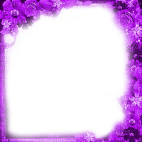 Frame.Flowers.Purple - By KittyKatLuv65 - gratis png