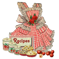 Vintage Apron Bake Cook Kitchen Pie Apples