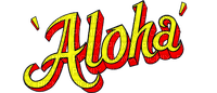Aloha.Text.yellow.Victoriabea - kostenlos png