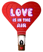 Kaz_Creations Valentine Air Balloon Heart Love Couples Couple - Free PNG